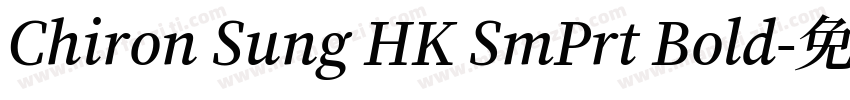 Chiron Sung HK SmPrt Bold字体转换